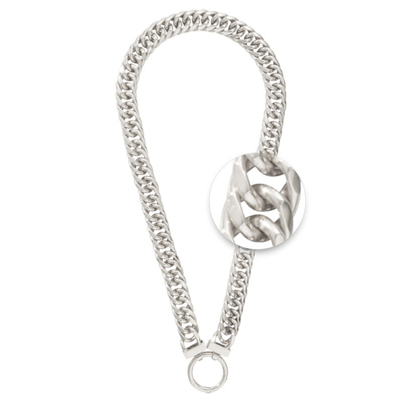 Nikki Lissoni Silver-Plated Necklace with A Oring Closure 50cm NH01S50