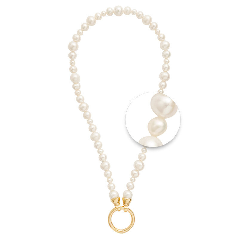Nikki Lissoni Necklace with Pearls with Gold-Plated Oring Closure 40cm NQ02G40