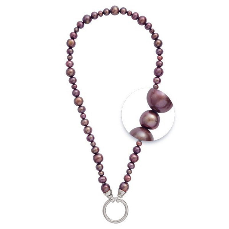 Nikki Lissoni Necklace with Pearls Silver-Plated Closure 80cm 32in NU01S80
