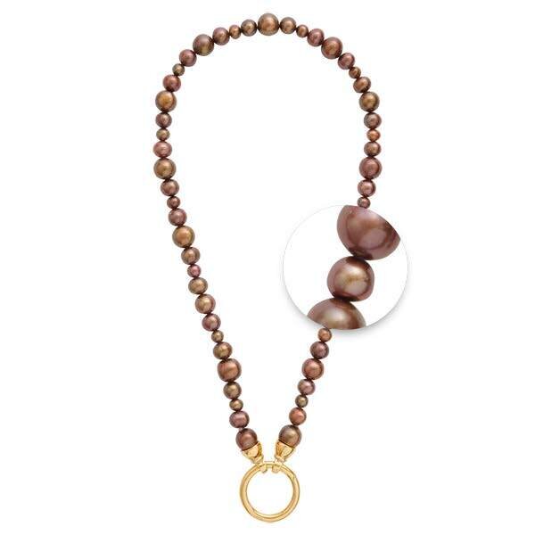Nikki Lissoni Necklace with Pearls with Gold-Plated Oring Closure 40cm NU02G40