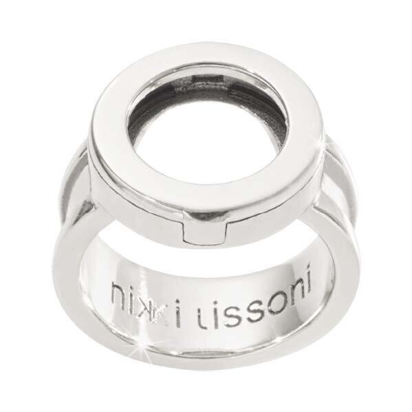 Nikki Lissoni Interchangeable Coin Ring Silver-Plated In Size 10 R1002S10