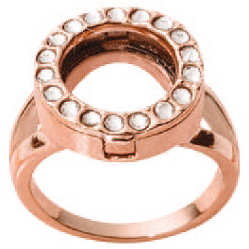 Nikki Lissoni Interchangeable Ring with Swarovski Stones Rose Gold-Plated Size 9 R1004RG9, MPN: R10…