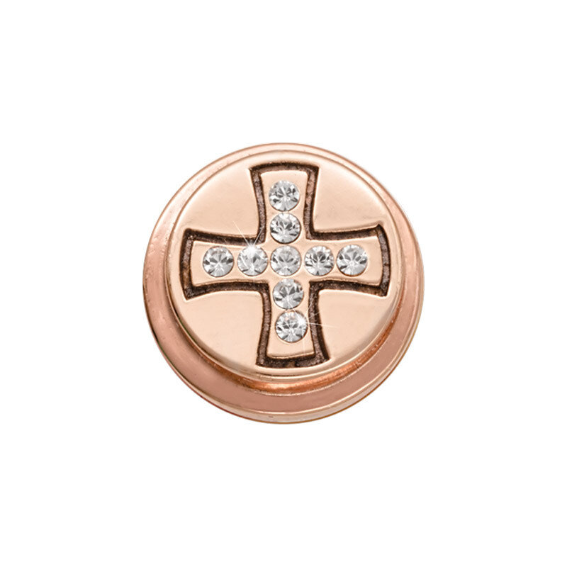 Nikki Lissoni Rose Gold-Plated Celtic Cross Coin That Fits S Rings RC2010RG