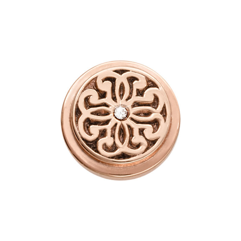 Nikki Lissoni Rose Gold-Plated Baroque Fantasy Coin That Fits S Rings RC2012RG