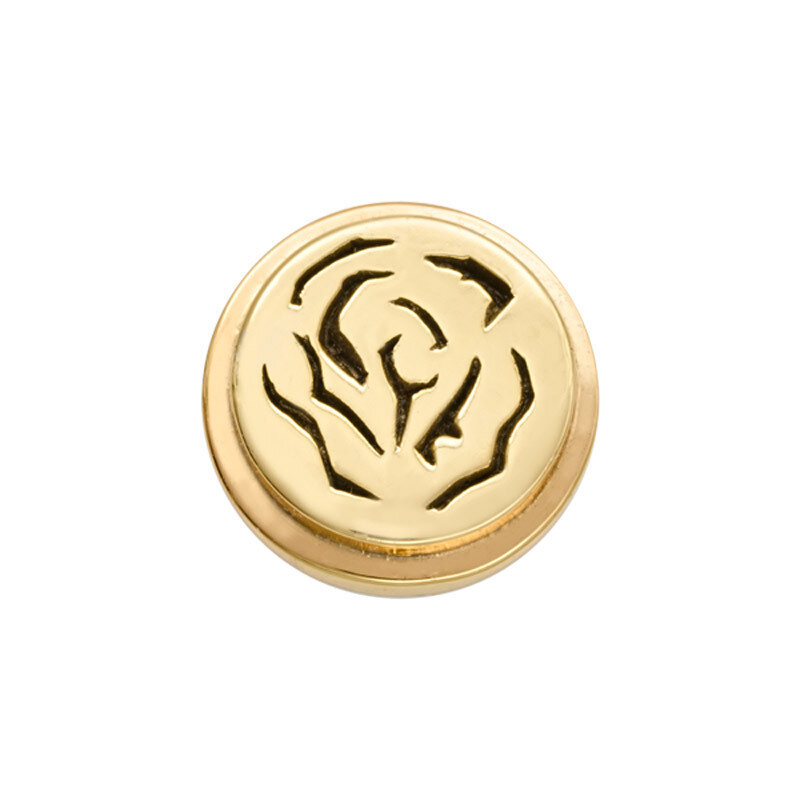 Nikki Lissoni Gold-Plated Rose Coin That Fits S Rings RC2013G