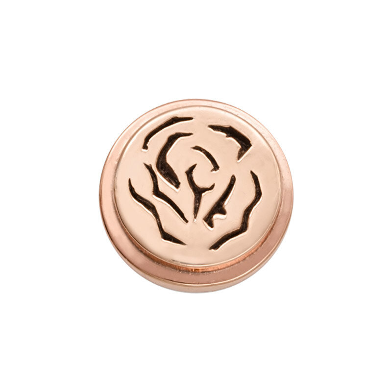 Nikki Lissoni Rose Gold-Plated Rose Coin That Fits S Rings RC2013RG
