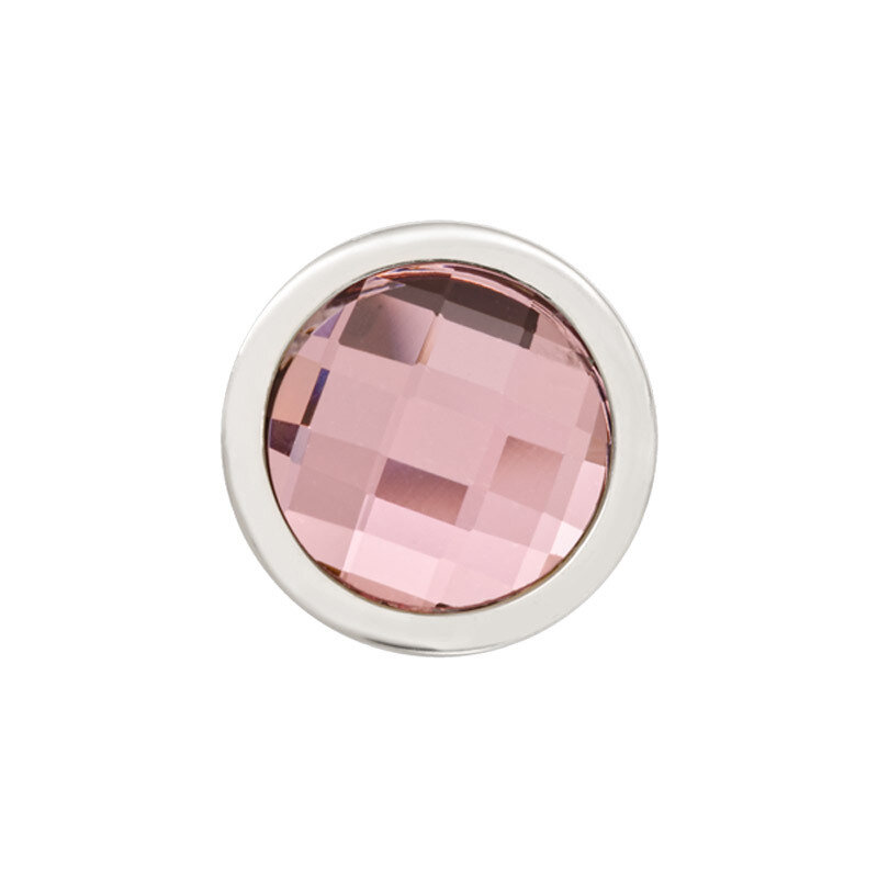 Nikki Lissoni Silver-Plated Faceted Antique Pink Swarovski Coin That Fits S Rings RC2022S