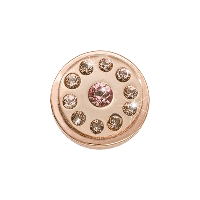Nikki Lissoni Rose Gold-Plated Rose Water Opal & Vintage Rose Coin That Fits S Rings RC2032RG