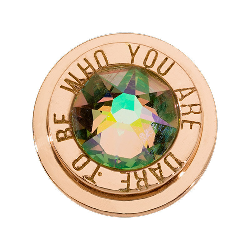 Nikki Lissoni Rose Gold-Plated Dare To Be Who You Are Coin That Fits S Rings RC2037RG