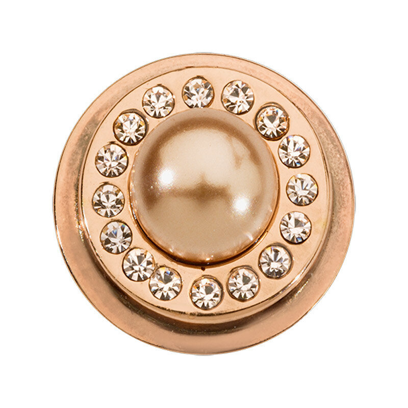 Nikki Lissoni Rose Gold-Plated Rose Pearl Coin That Fits S Rings RC2040RG