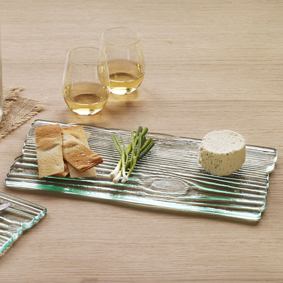 Annieglass Grove Large Plank Cheese Board 15 x 8 Inch
