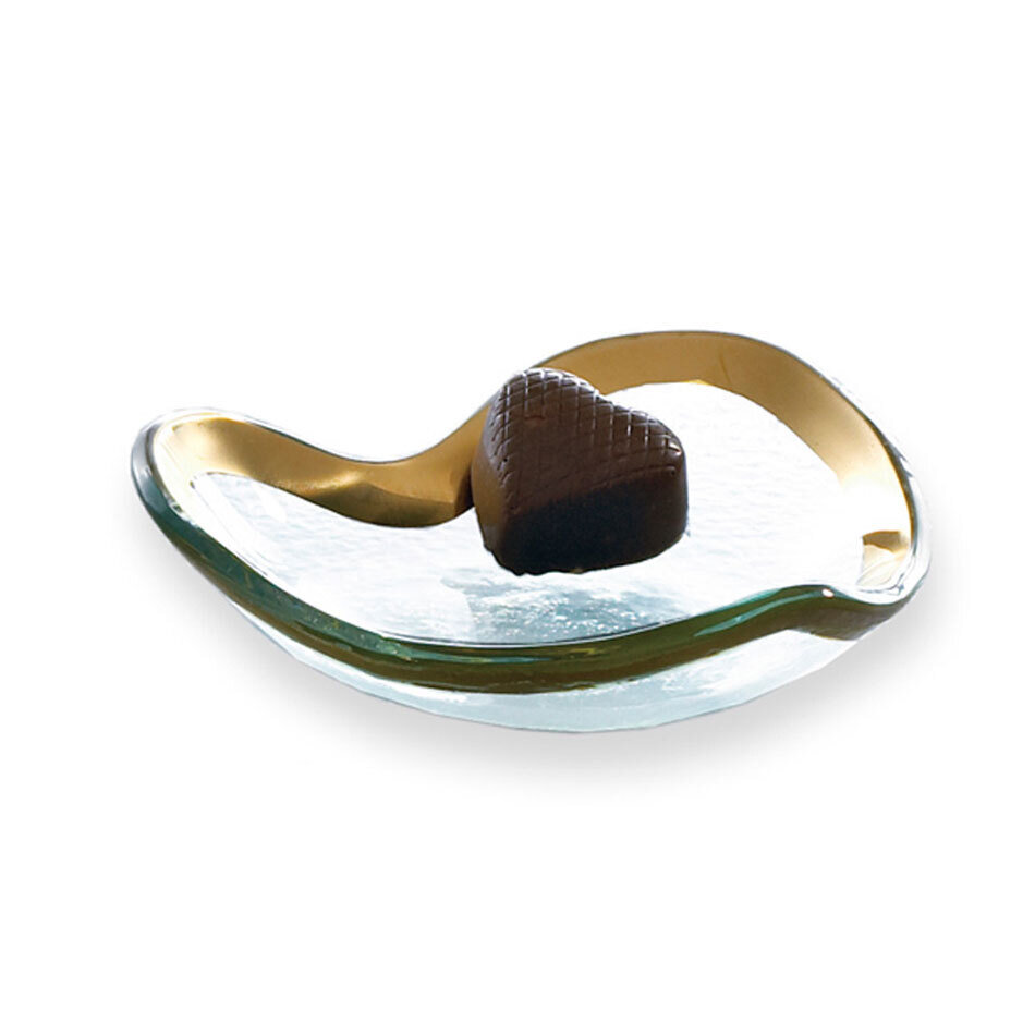 Annieglass Hearts Bowl 5 Inch - Gold