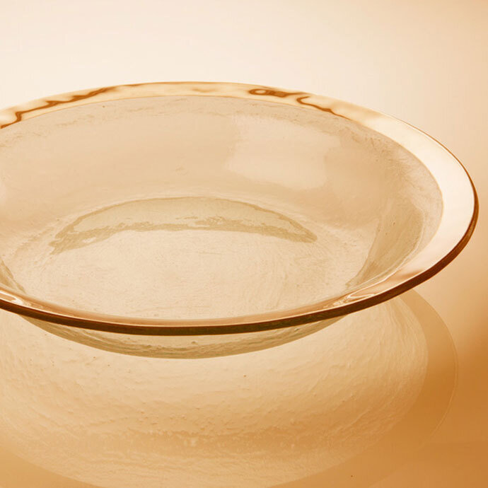 Annieglass Gold Roman Antique Tossing Bowl 15 Inch