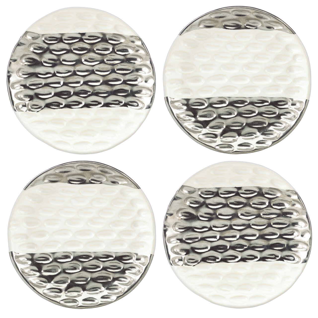 Michael Wainwright Truro Platinum Canape Plates Set Of Four, MPN: 864156, 878686018998ÿ