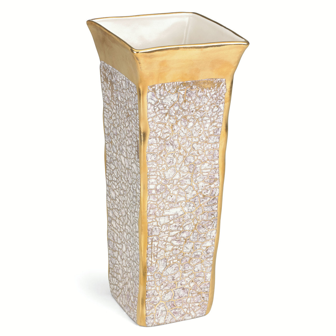 Michael Wainwright Tempio Luna Gold Square Vase, MPN: 858293, 878686018554ÿ