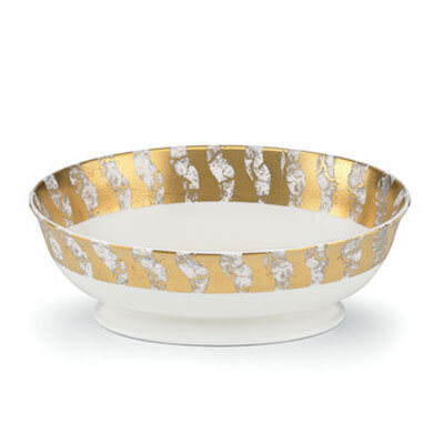 Michael Wainwright Tempio Luna Gold Oval Serving Bowl, MPN: 844845, 878686013139