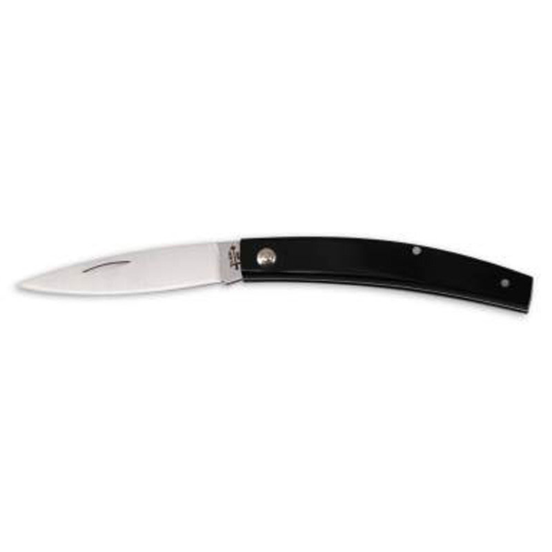 Berti Gobbo Fratelli Ditalia Knife Black Lucite Handle 80