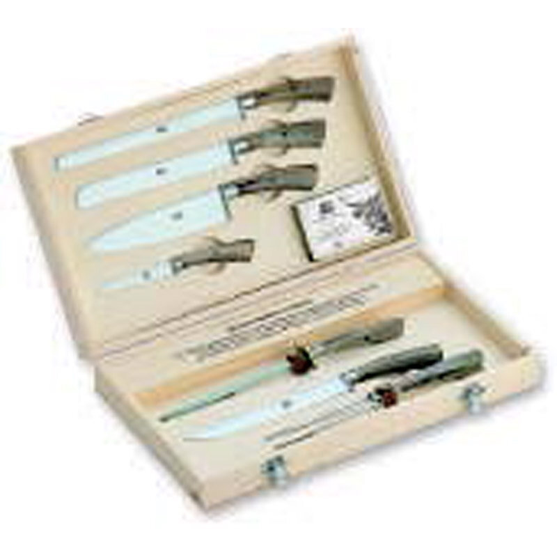 Berti Small Set For Serving 7 Knives Ox Horn Handle 322