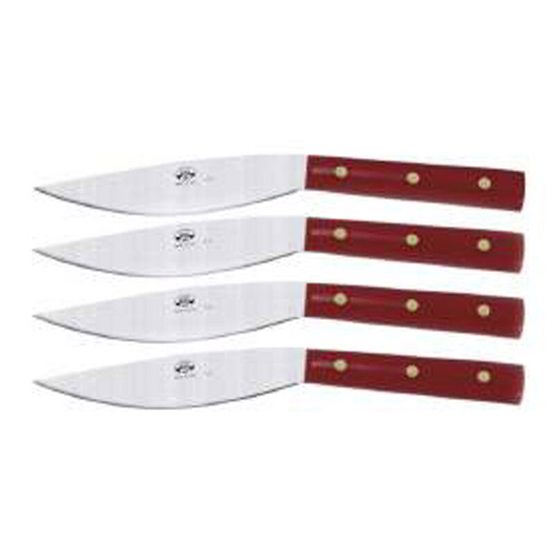 Berti Valdichiana Steak Knife Set Of Four Red Lucite Handle 631