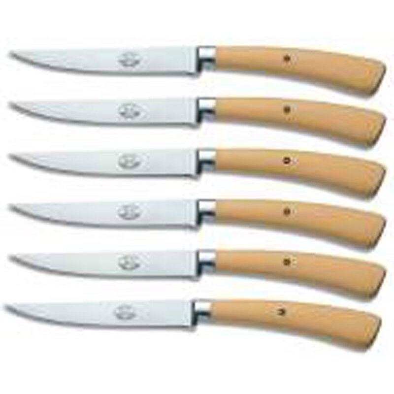 Berti Plenum Steak Knife Set Of Six Boxwood Handle 641