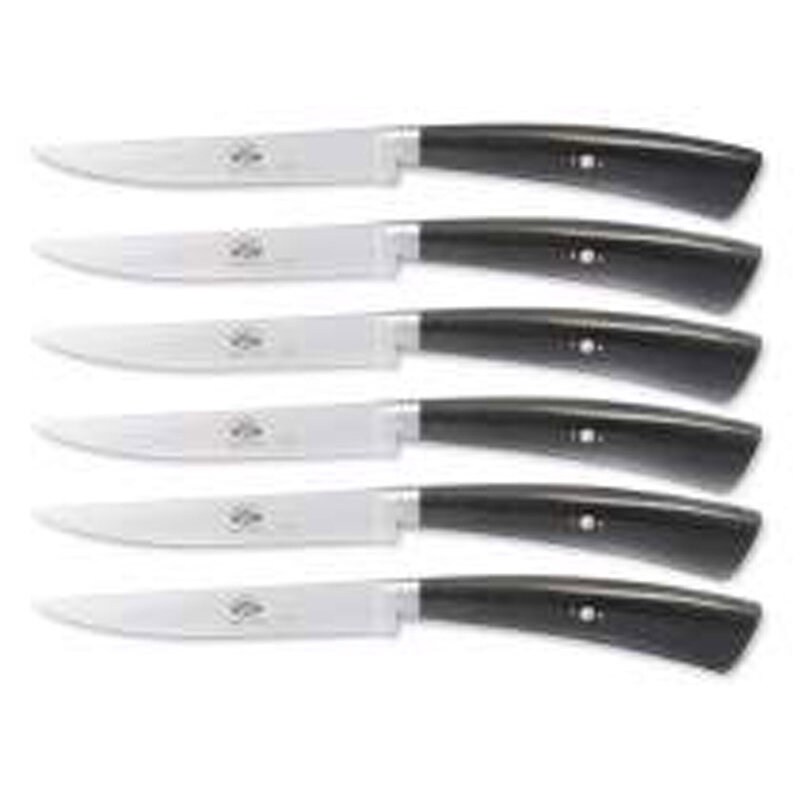 Berti Plenum Steak Knife Set Of Six Ebony Handle 645