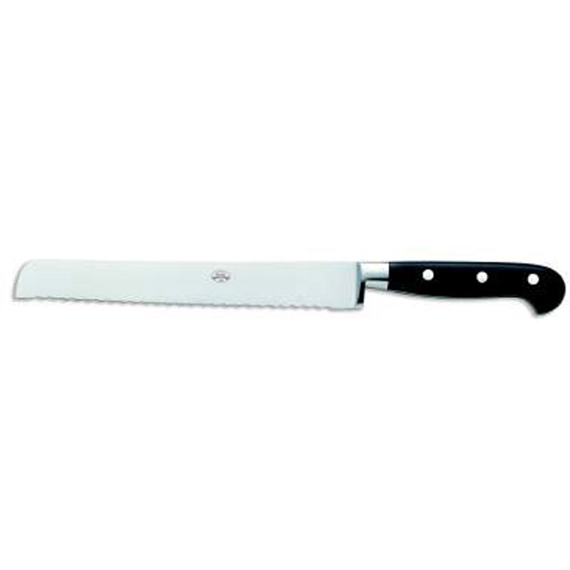 Berti Bread Knife Black Lucite Handle 862