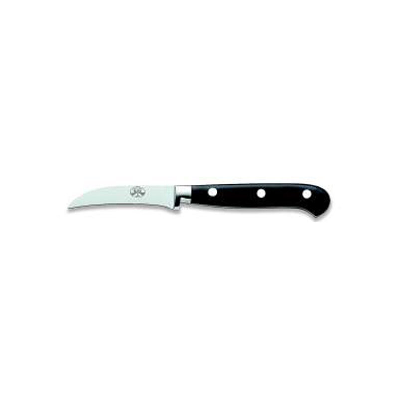Berti Curved Paring Knife Black Lucite Handle 876