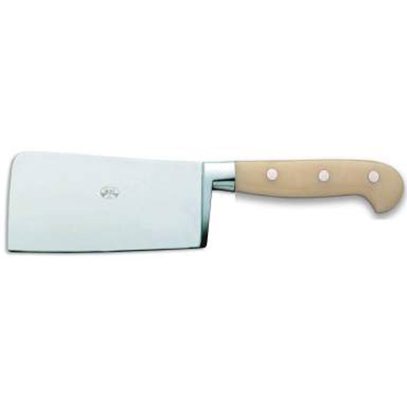 Berti Cleaver Knife White Lucite Handle 904