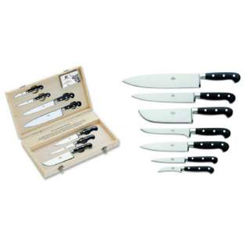 Berti Small Set For Kitchen Knife Black Lucite Handle 921