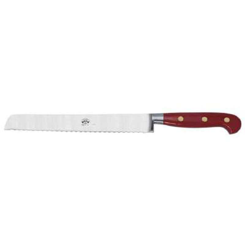 Berti Bread Knife Red Lucite Handle 2392