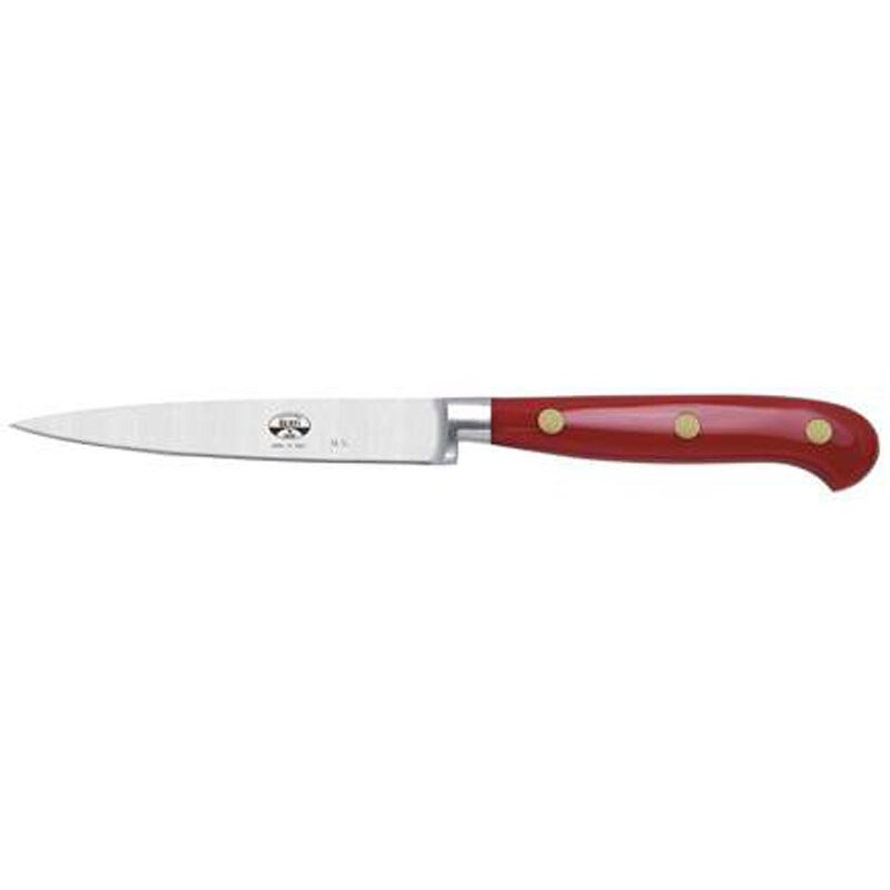 Berti Straight Paring Knife Red Lucite Handle 2405