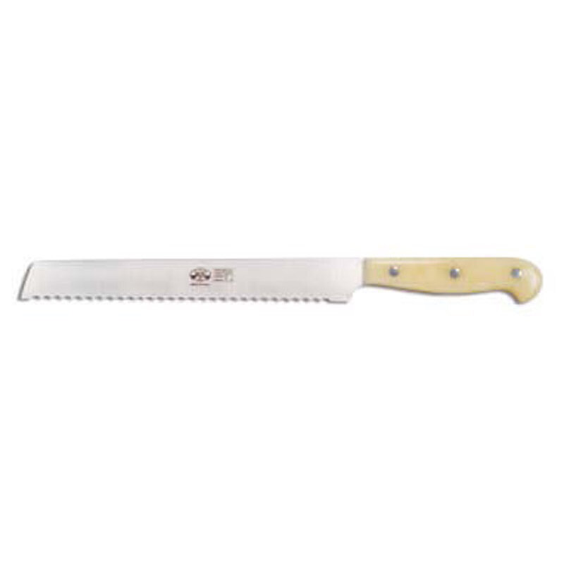 Berti Bread Knife White Lucite Handle 3202