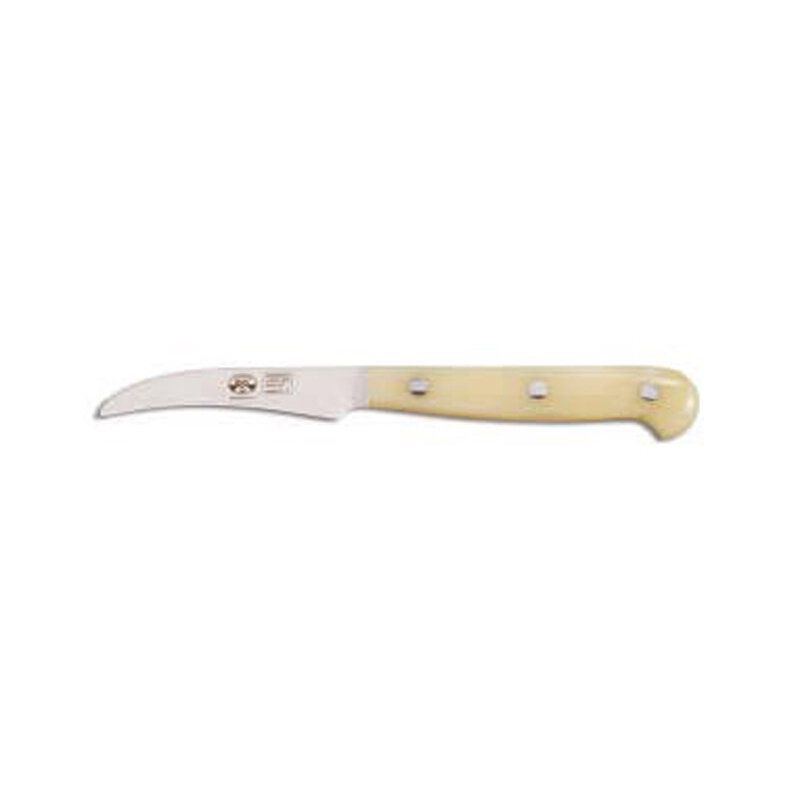 Berti Curved Paring Knife White Lucite Handle 3216