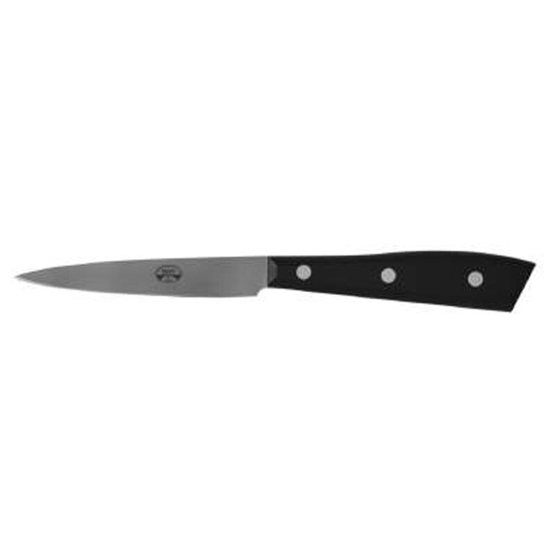 Berti Compendio Paring Knife Grey Blade Black Lucite Handle 7015