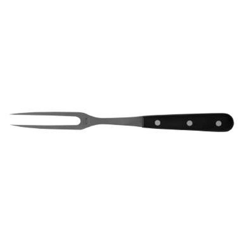 Berti Compendio Carving Fork Grey Blade Black Lucite Handle 7020