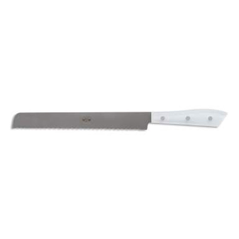 Berti Compendio Bread Knife Grey Blade Ice Lucite Handle 7202