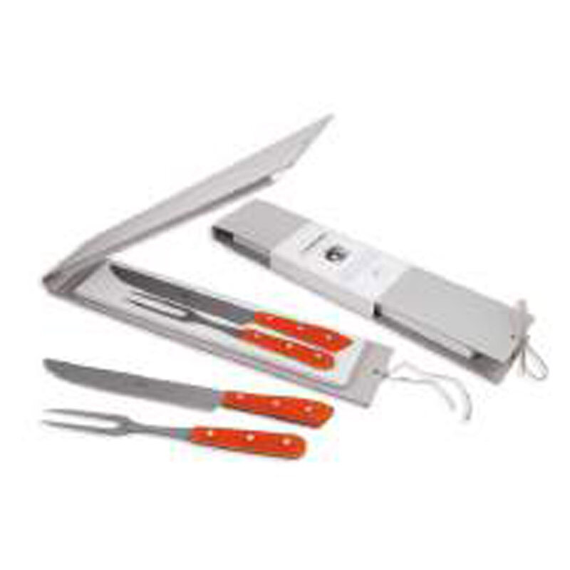 Berti Compendio Carving Set Knife Orange Lucite Handle 7368