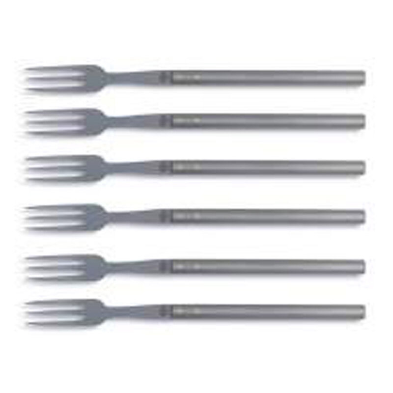 Berti 1500S Fork Set Of Six Steel And Brass Handle 7805