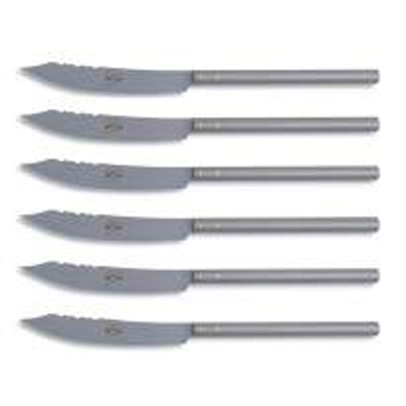 Berti 1500S Pizza Knife Set Of Six Steel And Brass Handle 7810