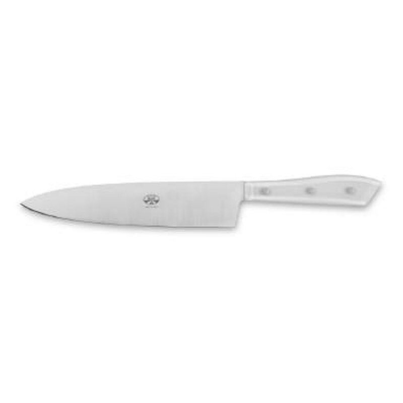 Berti Compendio Chefs Knife Polished Blade Ice Lucite Handle 8306