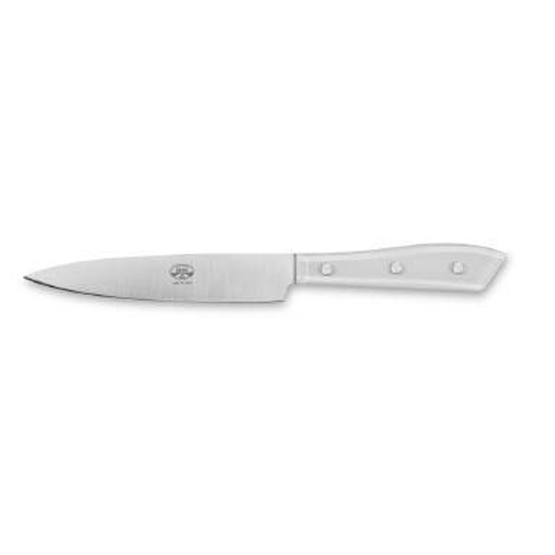 Berti Compendio Utility Knife Polished Blade Ice Lucite Handle 8307