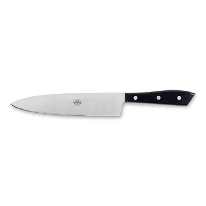Berti Compendio Chefs Knife Polished Blade Black Lucite Handle 8506