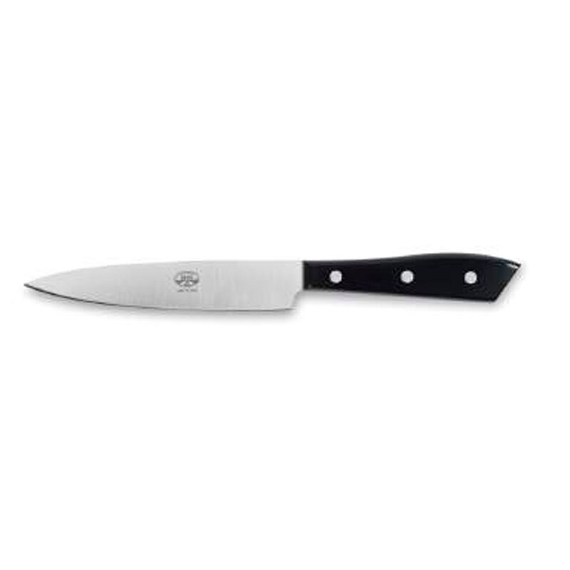Berti Compendio Utility Knife Polished Blade Black Lucite Handle 8507