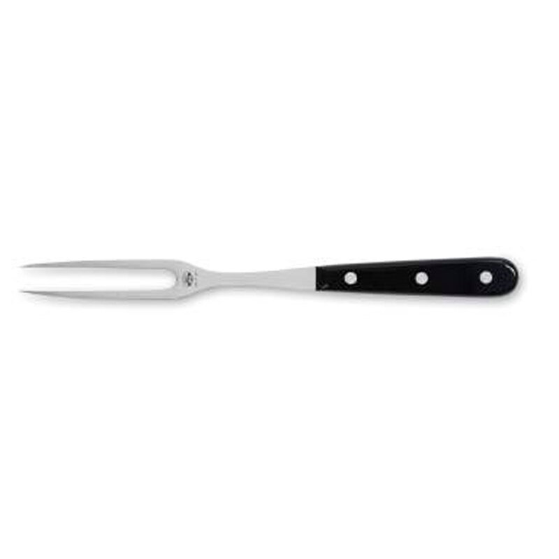 Berti Compendio Carving Fork Polished Blade Black Lucite Handle 8520