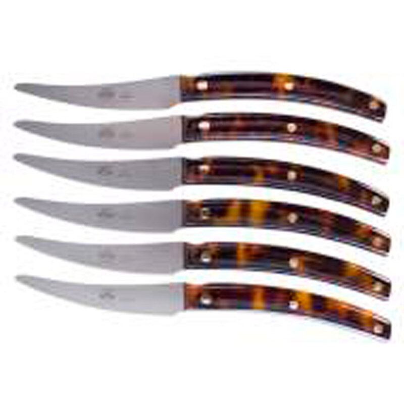 Berti Convivio Nuovo Steak Knife Tortoise Lucite Handle 9608