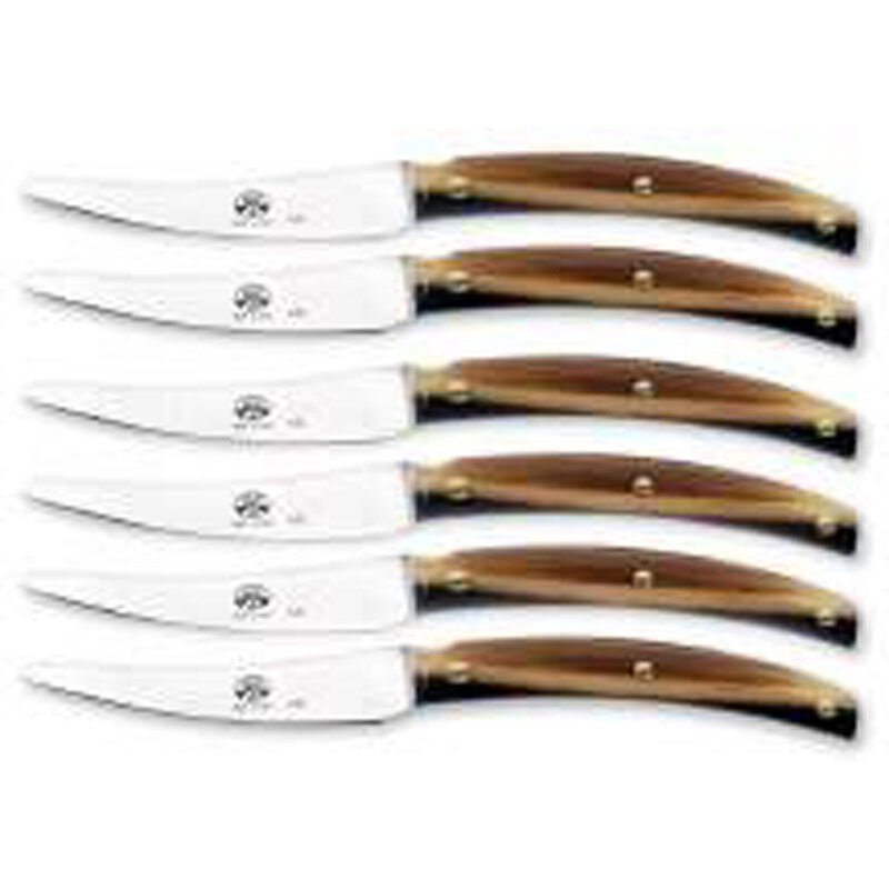 Berti Convivio Steak Knives Set Of Six Cornotech Handle 9609