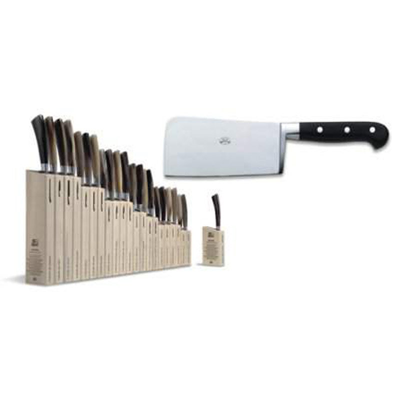 Berti Insieme Cleaver Knife Black Lucite Handle 9874