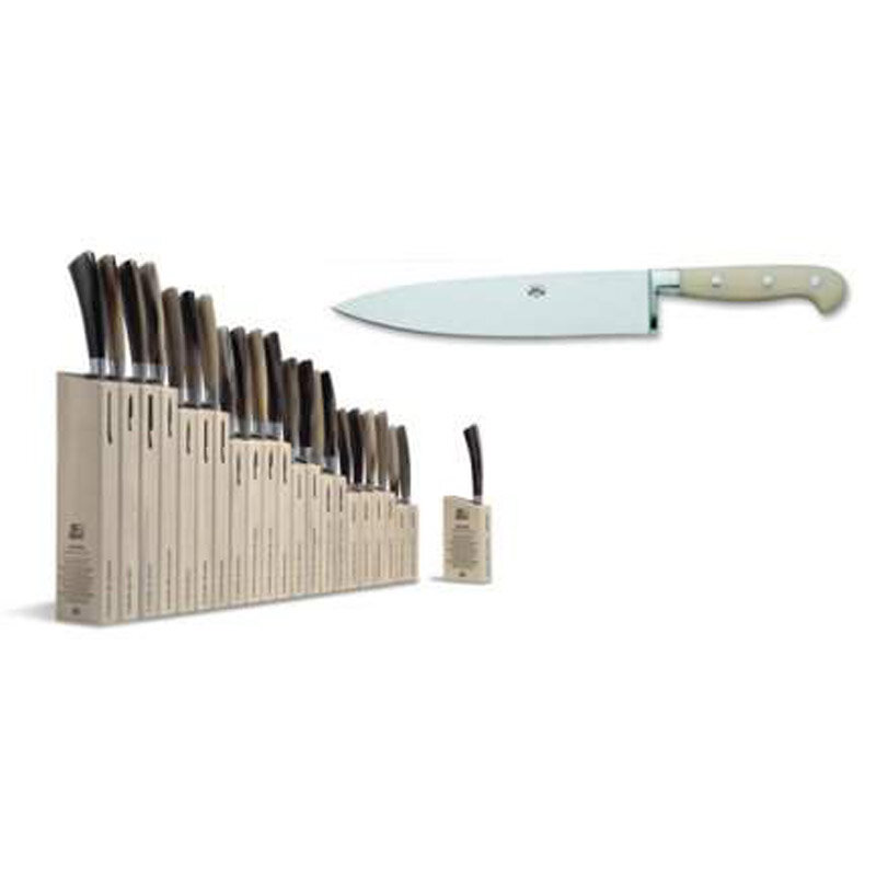 Berti Insieme Chefs Knife 9 Inch White Lucite Handle 9902