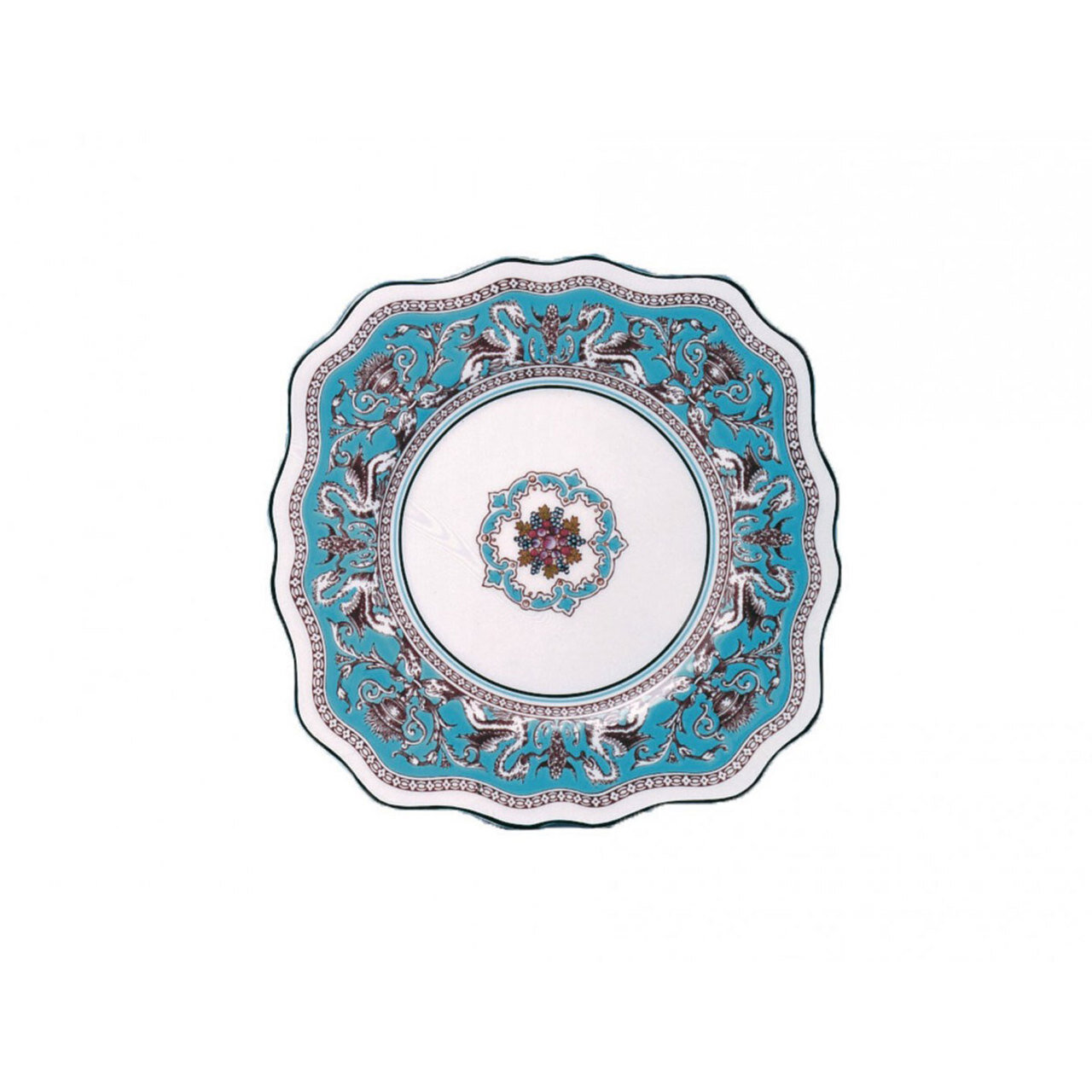 Wedgwood Florentine Turquoise Square Dessert Plate 8 Inch