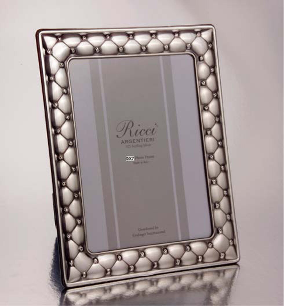 Ricci Quilted 5" X 7" Sterling Silver Picture Frame
